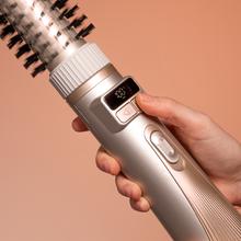 CeramicCare 2in1 Gyro Escova de ar de 1000 W com cabeça de escova dupla de cerâmica, função rotativa e iónica, visor de temperatura e cabo de 360°.