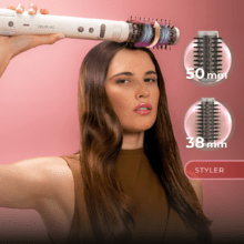 CeramicCare 8in1 AirGlisse Gyro Moldeador de pelo con 8 cabezales para alisar, moldear y rizar tu cabello, motor brushless, función rotativa y revestimiento de cerámica y queratina