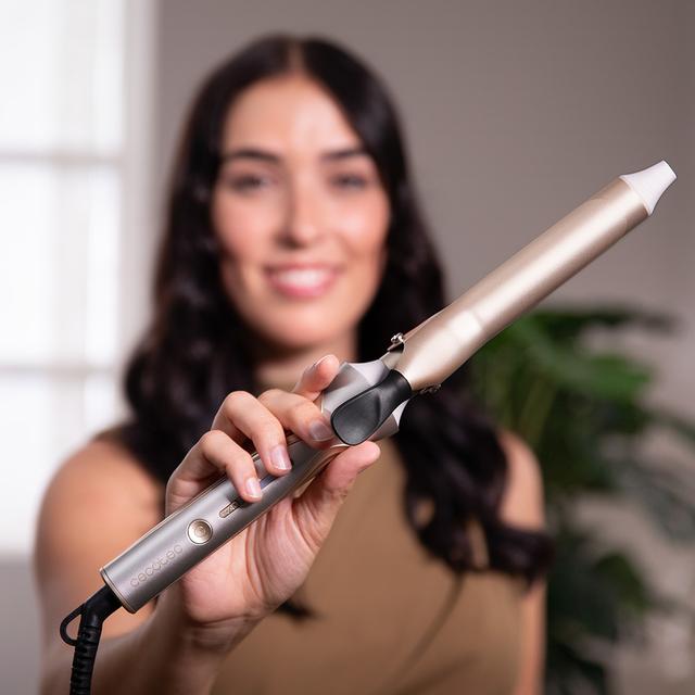 SurfCare CurlClip SurfCare CurlClip: Rizador de Pelo con Pinza de 25 mm, Revestimiento de Cerámica con Queratina y Aceite de Argán, Calentamiento rápido, 5 Temperaturas, Apagado Automático, Guante y Bolsa de Termorresistente, Cable Giratorio