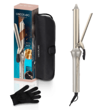 SurfCare CurlClip SurfCare CurlClip: Rizador de Pelo con Pinza de 25 mm, Revestimiento de Cerámica con Queratina y Aceite de Argán, Calentamiento rápido, 5 Temperaturas, Apagado Automático, Guante y Bolsa de Termorresistente, Cable Giratorio