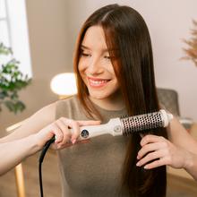 InstantCare ThermoGlow Cepillo con Infrarrojos y Tecnología Iónica, 5 Temperaturas, 38mm, Función Memoria, Pantalla, Apagado Automático y Cable Giratorio