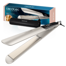Lisse Keratin Essence Champagne RitualCare Plancha de Pelo Estrecha con Cable, Función HeatMax, 130-230ºC, Revestimiento Cerámico con Queratina y Aceite de Argán, Bloqueo de Placas, Apagado Automático, Incluye Bolsa de Viaje