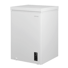 Bolero CoolMarket Chest 99P White E Cecotec - Congelador Horizontal 99L, Cesta con asas, Control Electrónico LED, Muy Silencioso 38dB, UltraContact D-Cool, Dual Function, Puerta ZeroG (80º-30º), Fast Freezing y Diseño Compacto