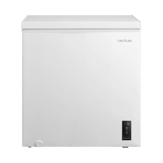 Bolero CoolMarket Chest 198P White E Cecotec - Congelador Horizontal 198L, Cesta con asas, Control Electrónico LED, UltraContact D-Cool, Dual Function, Puerta ZeroG (80º-30º), Fast Freezing y Diseño Compacto