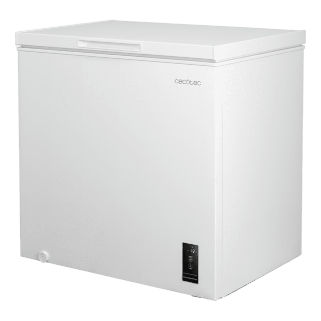 Bolero CoolMarket Chest 198P White E Cecotec - Congelador Horizontal 198L, Cesta con asas, Control Electrónico LED, UltraContact D-Cool, Dual Function, Puerta ZeroG (80º-30º), Fast Freezing y Diseño Compacto