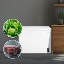 Bolero CoolMarket Chest 293P White E Cecotec Bolero CoolMarket Chest 293P White E - Congelador Horizontal 293L, Cesta con asas, Control Electrónico LED, UltraContact D-Cool, Dual Function, Puerta ZeroG (80º-30º), Fast Freezing y Diseño Compacto