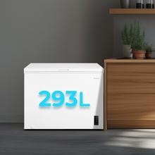 Bolero CoolMarket Chest 293P White E Cecotec Bolero CoolMarket Chest 293P White E - Congelador Horizontal 293L, Cesta con asas, Control Electrónico LED, UltraContact D-Cool, Dual Function, Puerta ZeroG (80º-30º), Fast Freezing y Diseño Compacto