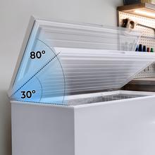 Bolero CoolMarket Chest 293P White E Cecotec Bolero CoolMarket Chest 293P White E - Congelador Horizontal 293L, Cesta con asas, Control Electrónico LED, UltraContact D-Cool, Dual Function, Puerta ZeroG (80º-30º), Fast Freezing y Diseño Compacto