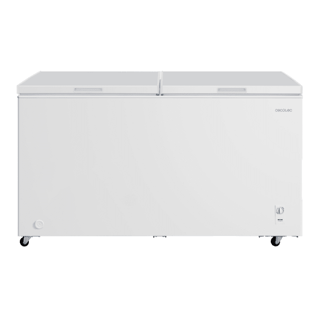 Bolero CoolMarket Chest Duo 508M White E Congelador Horizontal 508L, UltraContact D-Cool, Ruedas EasyMove, Dual Function, Puerta ZeroG (80º-30º), Dual Function, Doble Puerta y Doble Cesta