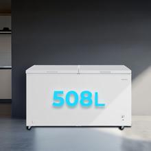 Bolero CoolMarket Chest Duo 508M White E Congelador Horizontal 508L, UltraContact D-Cool, Ruedas EasyMove, Dual Function, Puerta ZeroG (80º-30º), Dual Function, Doble Puerta y Doble Cesta