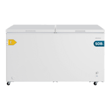 Bolero CoolMarket Chest Duo 508M White E Congelador Horizontal 508L, UltraContact D-Cool, Ruedas EasyMove, Dual Function, Puerta ZeroG (80º-30º), Dual Function, Doble Puerta y Doble Cesta