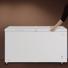 Bolero CoolMarket Chest Duo 508M White E Congelador Horizontal 508L, UltraContact D-Cool, Ruedas EasyMove, Dual Function, Puerta ZeroG (80º-30º), Dual Function, Doble Puerta y Doble Cesta