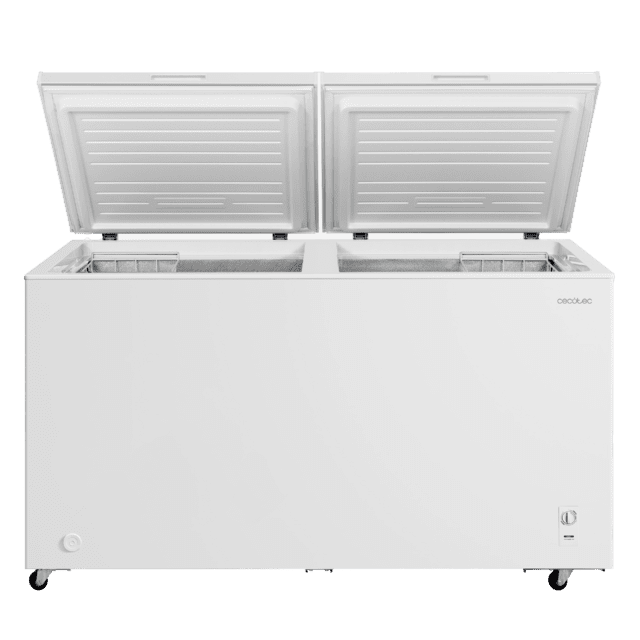 Bolero CoolMarket Chest Duo 508M White E Congelador Horizontal 508L, UltraContact D-Cool, Ruedas EasyMove, Dual Function, Puerta ZeroG (80º-30º), Dual Function, Doble Puerta y Doble Cesta