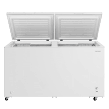 Bolero CoolMarket Chest Duo 508M White E Congelador Horizontal 508L, UltraContact D-Cool, Ruedas EasyMove, Dual Function, Puerta ZeroG (80º-30º), Dual Function, Doble Puerta y Doble Cesta