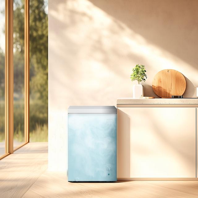 Bolero CoolMarket Chest 99M White D Cecotec Bolero CoolMarket Chest 99M White D - Congelador Horizontal 99L, Cesta con asas, Control Mecánico LED, Muy Silencioso 38dB, UltraContact D-Cool, Dual Function, Puerta ZeroG (80º-30º), Fast Freezing y Diseño Compacto