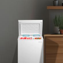 Bolero CoolMarket Chest 99M White D Cecotec Bolero CoolMarket Chest 99M White D - Congelador Horizontal 99L, Cesta con asas, Control Mecánico LED, Muy Silencioso 38dB, UltraContact D-Cool, Dual Function, Puerta ZeroG (80º-30º), Fast Freezing y Diseño Compacto
