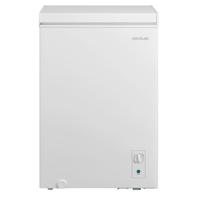 Bolero CoolMarket Chest 99M White D Cecotec Bolero CoolMarket Chest 99M White D - Congelador Horizontal 99L, Cesta con asas, Control Mecánico LED, Muy Silencioso 38dB, UltraContact D-Cool, Dual Function, Puerta ZeroG (80º-30º), Fast Freezing y Diseño Compacto