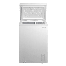 Bolero CoolMarket Chest 99M White D Cecotec Bolero CoolMarket Chest 99M White D - Congelador Horizontal 99L, Cesta con asas, Control Mecánico LED, Muy Silencioso 38dB, UltraContact D-Cool, Dual Function, Puerta ZeroG (80º-30º), Fast Freezing y Diseño Compacto