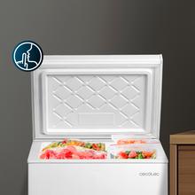 Bolero CoolMarket Chest 99M White D Cecotec Bolero CoolMarket Chest 99M White D - Congelador Horizontal 99L, Cesta con asas, Control Mecánico LED, Muy Silencioso 38dB, UltraContact D-Cool, Dual Function, Puerta ZeroG (80º-30º), Fast Freezing y Diseño Compacto