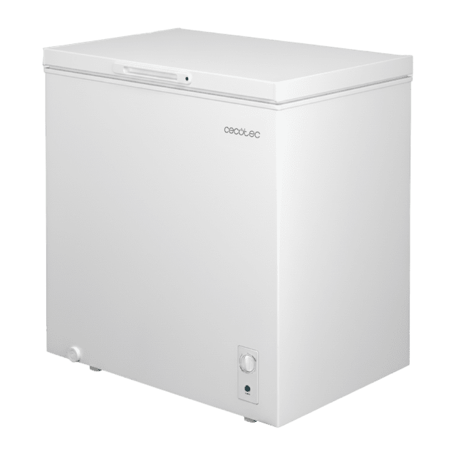 Bolero CoolMarket Chest 198M White D Cecotec - Congelador Horizontal 198L, Cesta con asas, Control Mecánico, UltraContact D-Cool, Dual Function, Puerta ZeroG (80º-30º), Fast Freezing y Diseño Compacto