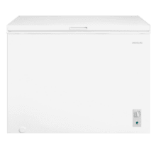 Bolero CoolMarket Chest 293M White D Congelador Horizontal 293L, Cesta con asas, Clase D, Control Electrónico LED, UltraContact D-Cool, Dual Function, Puerta ZeroG (80º-30º), Fast Freezing y Diseño Compacto