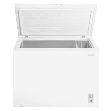 Bolero CoolMarket Chest 293M White D Congelador Horizontal 293L, Cesta con asas, Clase D, Control Electrónico LED, UltraContact D-Cool, Dual Function, Puerta ZeroG (80º-30º), Fast Freezing y Diseño Compacto