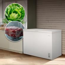 Bolero CoolMarket Chest 293M White D Congelador Horizontal 293L, Cesta con asas, Clase D, Control Electrónico LED, UltraContact D-Cool, Dual Function, Puerta ZeroG (80º-30º), Fast Freezing y Diseño Compacto