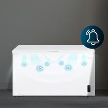 Bolero CoolMarket Chest 418P White D Cecotec - Congelador Horizontal 418L, Cesta con asas, Control Electrónico LED, Ruedas EasyMove, Clase Energética D, UltraContact D-Cool, Dual Function, Puerta ZeroG (80º-30º) y Fast Freezing.