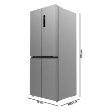 Bolero CoolMarket 4D 394 Inox E Frigorífico 4 Puertas, Capacidad 394 Litros, Compresor Inverter, Cajón Temperatura Variable, NoFrost, MultiAirFlow, ATT Antibacterias, Funciones FastCool y FastFreeze, Modo Vacaciones, Alarma puerta, Apertura Fácil a 90º,  Clase E, Display Exterior