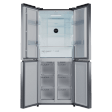 Bolero CoolMarket 4D 394 Inox E Frigorífico 4 Puertas, Capacidad 394 Litros, Compresor Inverter, Cajón Temperatura Variable, NoFrost, MultiAirFlow, ATT Antibacterias, Funciones FastCool y FastFreeze, Modo Vacaciones, Alarma puerta, Apertura Fácil a 90º,  Clase E, Display Exterior