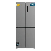 Bolero CoolMarket 4D 394 Inox E Frigorífico 4 Puertas, Capacidad 394 Litros, Compresor Inverter, Cajón Temperatura Variable, NoFrost, MultiAirFlow, ATT Antibacterias, Funciones FastCool y FastFreeze, Modo Vacaciones, Alarma puerta, Apertura Fácil a 90º,  Clase E, Display Exterior