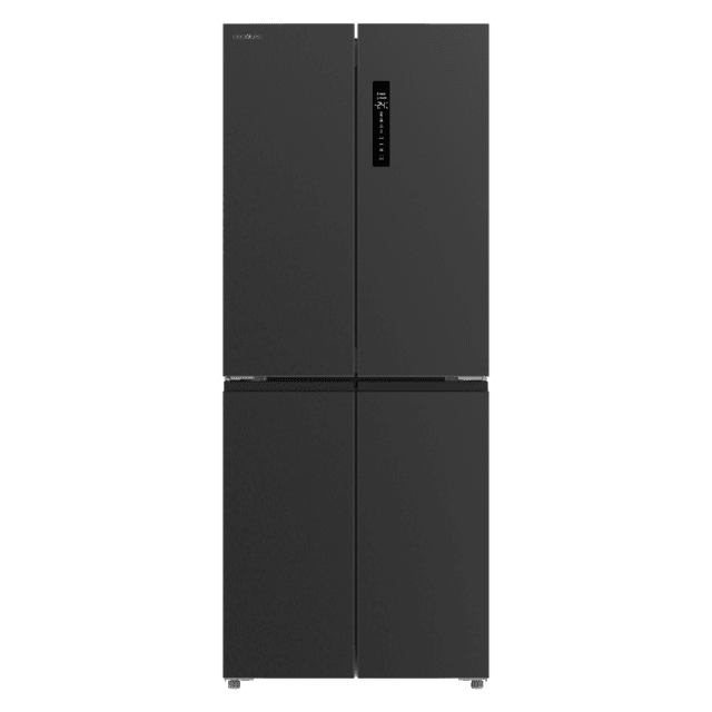 Bolero CoolMarket 4D 394 Dark E Frigorífico 4 Puertas, Capacidad 394 Litros, Compresor Inverter, Cajón Temperatura Variable, NoFrost, MultiAirFlow, ATT Antibacterias, Funciones FastCool y FastFreeze, Modo Vacaciones, Alarma puerta, Apertura Fácil a 90º,  Clase E, Display Exterior
