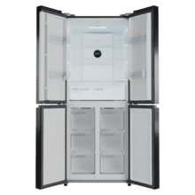 Bolero CoolMarket 4D 394 Dark E Frigorífico 4 Puertas, Capacidad 394 Litros, Compresor Inverter, Cajón Temperatura Variable, NoFrost, MultiAirFlow, ATT Antibacterias, Funciones FastCool y FastFreeze, Modo Vacaciones, Alarma puerta, Apertura Fácil a 90º,  Clase E, Display Exterior