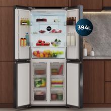 Bolero CoolMarket 4D 394 Dark E Frigorífico 4 Puertas, Capacidad 394 Litros, Compresor Inverter, Cajón Temperatura Variable, NoFrost, MultiAirFlow, ATT Antibacterias, Funciones FastCool y FastFreeze, Modo Vacaciones, Alarma puerta, Apertura Fácil a 90º,  Clase E, Display Exterior