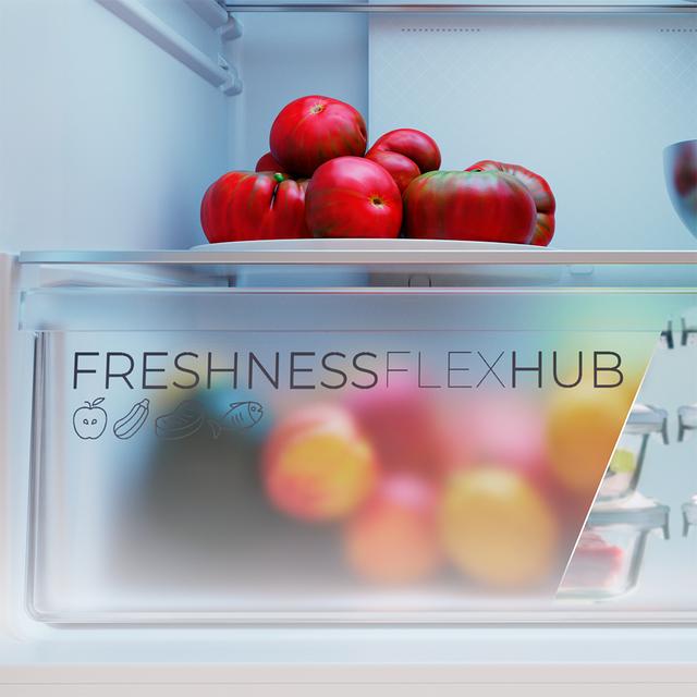 Bolero CoolMarket F2D 403 Inox E Frigorífico Puerta Francesa, Extra Capacidad Max Inside 403 Litros, Compresor Inverter, Cajón Temperatura Variable FreshNessFlexHub, Función Iónica ATT Antibacterias, NoFrost, Funciones SuperCool y SuperFreeze, Display digital exterior, Modo Vacaciones