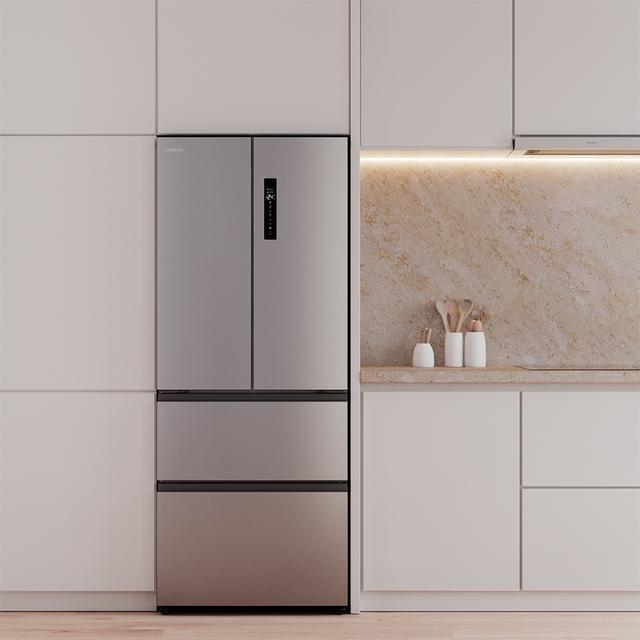 Bolero CoolMarket F2D 403 Inox E Frigorífico Puerta Francesa, Extra Capacidad Max Inside 403 Litros, Compresor Inverter, Cajón Temperatura Variable FreshNessFlexHub, Función Iónica ATT Antibacterias, NoFrost, Funciones SuperCool y SuperFreeze, Display digital exterior, Modo Vacaciones
