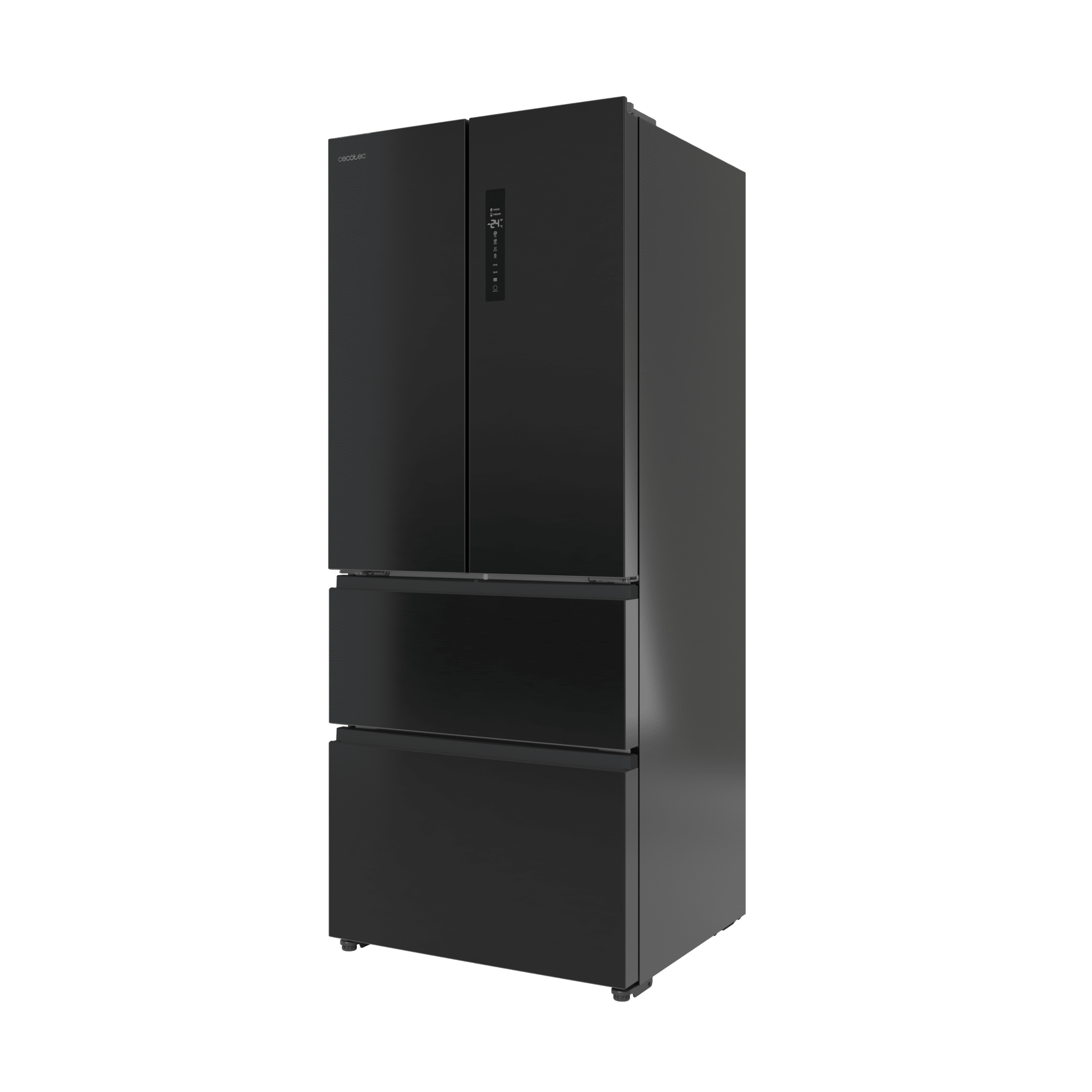Réfrigérateur Portes Françaises Cecotec Bolero CoolMarket F2D 403 - 403 L, No Frost, Compresseur Inverter - Tiroir FreshNessFlexHub - Hauteur 170 Cm, Largeur 70 Cm - Inox
