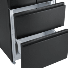 Bolero CoolMarket F2D 403 Dark E Frigorífico Puerta Francesa, Extra Capacidad Max Inside 403 Litros, Compresor Inverter, Cajón Temperatura Variable FreshNessFlexHub, Función Iónica ATT Antibacterias, NoFrost, Funciones SuperCool y SuperFreeze, Display digital exterior, Modo Vacaciones