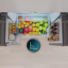 Bolero CoolMarket F2D 403 Dark E Frigorífico Puerta Francesa, Extra Capacidad Max Inside 403 Litros, Compresor Inverter, Cajón Temperatura Variable FreshNessFlexHub, Función Iónica ATT Antibacterias, NoFrost, Funciones SuperCool y SuperFreeze, Display digital exterior, Modo Vacaciones