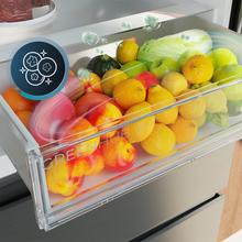 Bolero CoolMarket FD 420 Dark E Frigorífico Puerta Francesa, Extra Capacidad Max Inside 420 Litros, Compresor Inverter, Cajón Frutas y Verduras, Función Iónica ATT Antibacterias, NoFrost, Funciones SuperCool y SuperFreeze, Display digital exterior, Modo Vacaciones