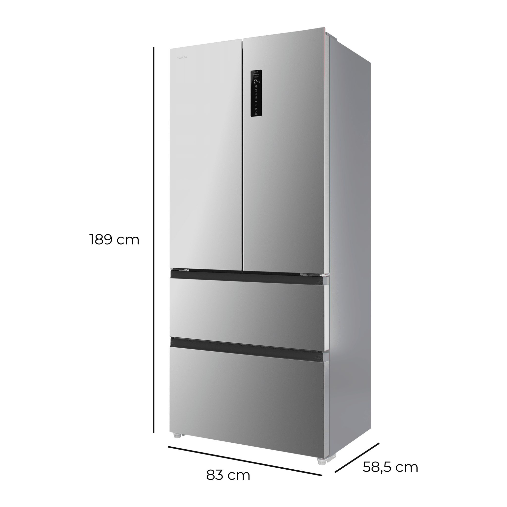 Cecotec Réfrigérateur Américain 2 Portes Bolero CoolMarket SBS 430 Inox