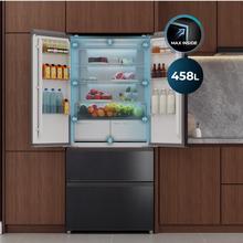 Bolero CoolMarket F2D 458 SBI Dark E Frigorífico Puerta Francesa de 4 Puertas Semi-Integrable, 458 Litros, Ventilación Frontal, MetalFlexCooling, Cajón Temperatura Independiente (-1ºC, -3ºC y  +4ºC), Esterilización Iónica, Compresor Inverter, Súper Capacidad Max Inside, NoFrost, MultiAirFlow, Silencioso 37dB, SuperCool y SuperFreeze, Modo Vacaciones