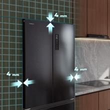 Refrigerador Bolero CoolMarket F2D 458 SBI Dark E de 4 portas, semi-integral, French Door, 458 litros, ventilação frontal, MetalFlexCooling, gaveta de temperatura independente (-1 °C, -3 °C e +4 °C), esterilização iônica, compressor inverter, capacidade interna supermáxima, NoFrost, MultiAirFlow, silencioso 37 dB, SuperCool e SuperFreeze, modo férias