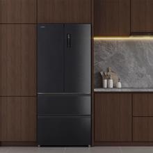 Refrigerador Bolero CoolMarket F2D 458 SBI Dark E de 4 portas, semi-integral, French Door, 458 litros, ventilação frontal, MetalFlexCooling, gaveta de temperatura independente (-1 °C, -3 °C e +4 °C), esterilização iônica, compressor inverter, capacidade interna supermáxima, NoFrost, MultiAirFlow, silencioso 37 dB, SuperCool e SuperFreeze, modo férias