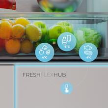 Bolero CoolMarket F2D 458 SBI Black Glass D Frigorífico Puerta Francesa de 4 Puertas Cristal Negro PerfectFit, 458 Litros, Ventilación Frontal, MetalFlexCooling, Cajón Temperatura Independiente (-1ºC, -3ºC y  +4ºC), Esterilización Iónica, Compresor Inverter, Extra Capacidad, NoFrost, MultiAirFlow, Silencioso 37dB, Fast Cooling y Fast Freezing, Modo Vacaciones