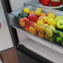 Bolero CoolMarket F2D 458 SBI Black Glass D Frigorífico Puerta Francesa de 4 Puertas Cristal Negro PerfectFit, 458 Litros, Ventilación Frontal, MetalFlexCooling, Cajón Temperatura Independiente (-1ºC, -3ºC y  +4ºC), Esterilización Iónica, Compresor Inverter, Extra Capacidad, NoFrost, MultiAirFlow, Silencioso 37dB, Fast Cooling y Fast Freezing, Modo Vacaciones