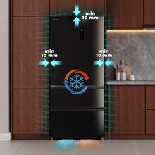 Bolero CoolMarket F2D 458 SBI Black Glass D Frigorífico Puerta Francesa de 4 Puertas Cristal Negro PerfectFit, 458 Litros, Ventilación Frontal, MetalFlexCooling, Cajón Temperatura Independiente (-1ºC, -3ºC y  +4ºC), Esterilización Iónica, Compresor Inverter, Extra Capacidad, NoFrost, MultiAirFlow, Silencioso 37dB, Fast Cooling y Fast Freezing, Modo Vacaciones