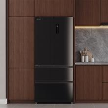 Bolero CoolMarket F2D 458 SBI Black Glass D Frigorífico Puerta Francesa de 4 Puertas Cristal Negro PerfectFit, 458 Litros, Ventilación Frontal, MetalFlexCooling, Cajón Temperatura Independiente (-1ºC, -3ºC y  +4ºC), Esterilización Iónica, Compresor Inverter, Extra Capacidad, NoFrost, MultiAirFlow, Silencioso 37dB, Fast Cooling y Fast Freezing, Modo Vacaciones