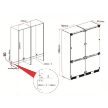 Bolero CoolSilver 4D BI 526 Elite D: Frigorífico Americano 4 Puertas Integrable Premium con Acabado Elite Grey, Ventilación Frontal-Inferior, Profundidad Inferior a 60cm, Sistema de Iluminación adaptativa en bandejas, Pure CoolMatrix, Freshness Flex HUB, CryoFreeze HUB, Humidity Flex HUB, Ultra Fast Freezing -35ºC, Display Full Color en cajón, Total NoFrost y Compresor Inverter Plus.