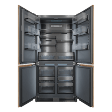 Bolero CoolSilver 4D BI 526 Elite D: Frigorífico Americano 4 Puertas Integrable Premium con Acabado Elite Grey, Ventilación Frontal-Inferior, Profundidad Inferior a 60cm, Sistema de Iluminación adaptativa en bandejas, Pure CoolMatrix, Freshness Flex HUB, CryoFreeze HUB, Humidity Flex HUB, Ultra Fast Freezing -35ºC, Display Full Color en cajón, Total NoFrost y Compresor Inverter Plus.